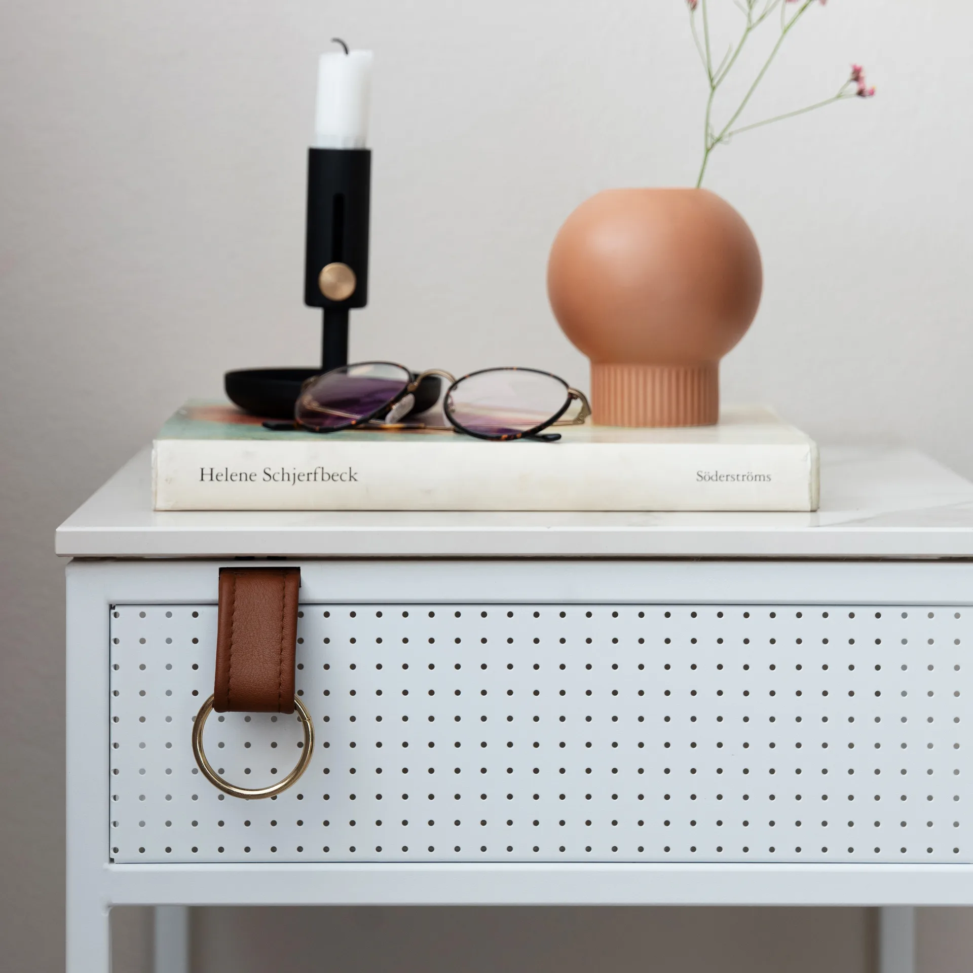 Tracy Beistelltisch, linkshänder, Weiß Maze