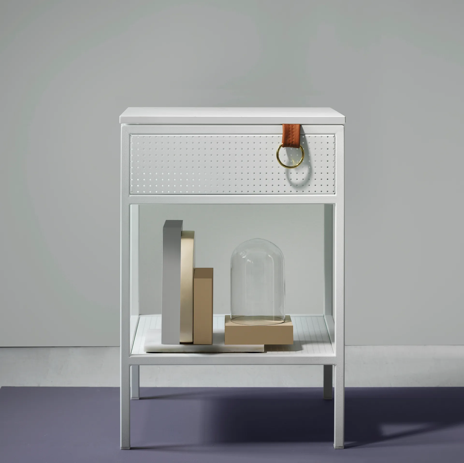 Tracy Beistelltisch, rechts, Weiß Maze