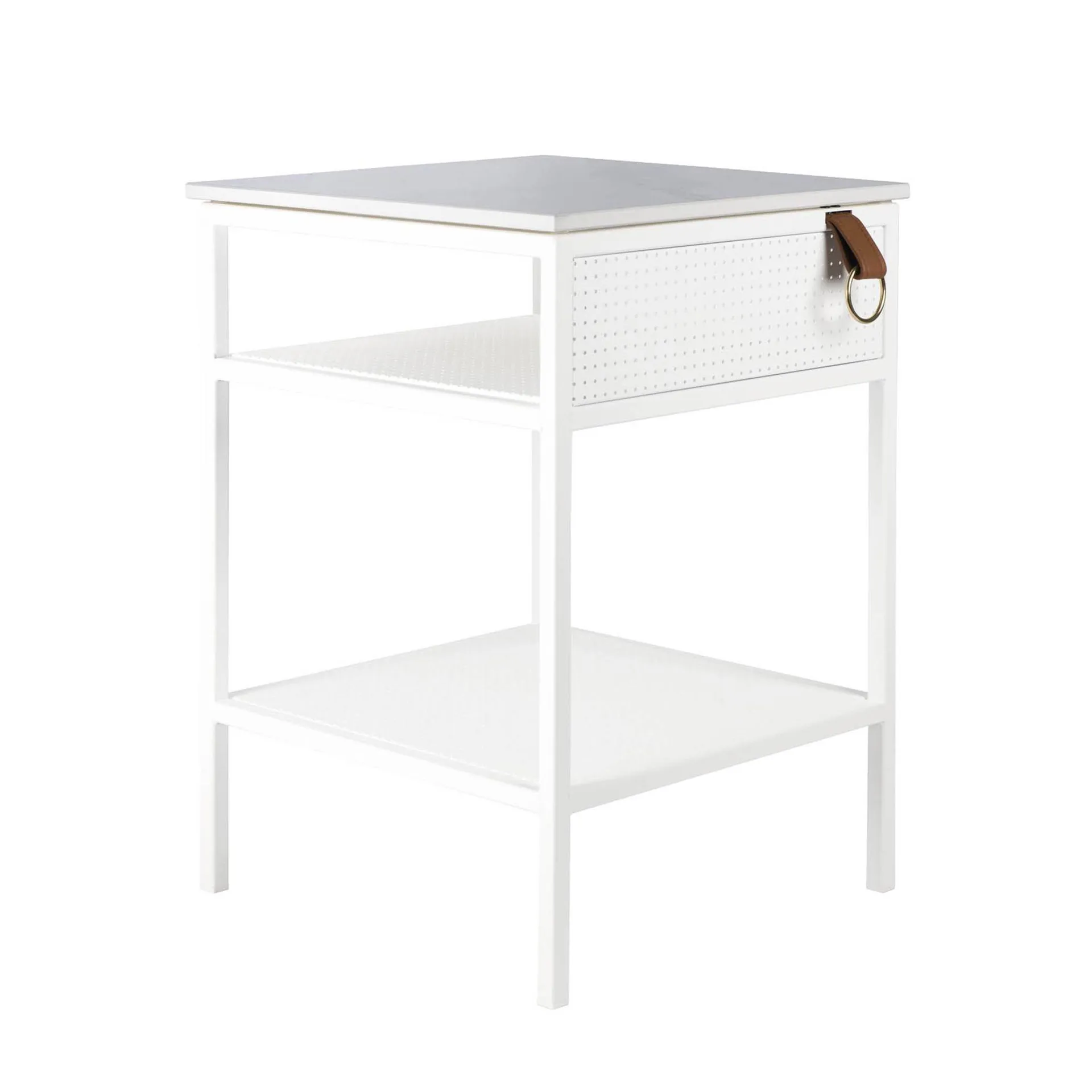 Tracy Beistelltisch, rechts, Weiß Maze