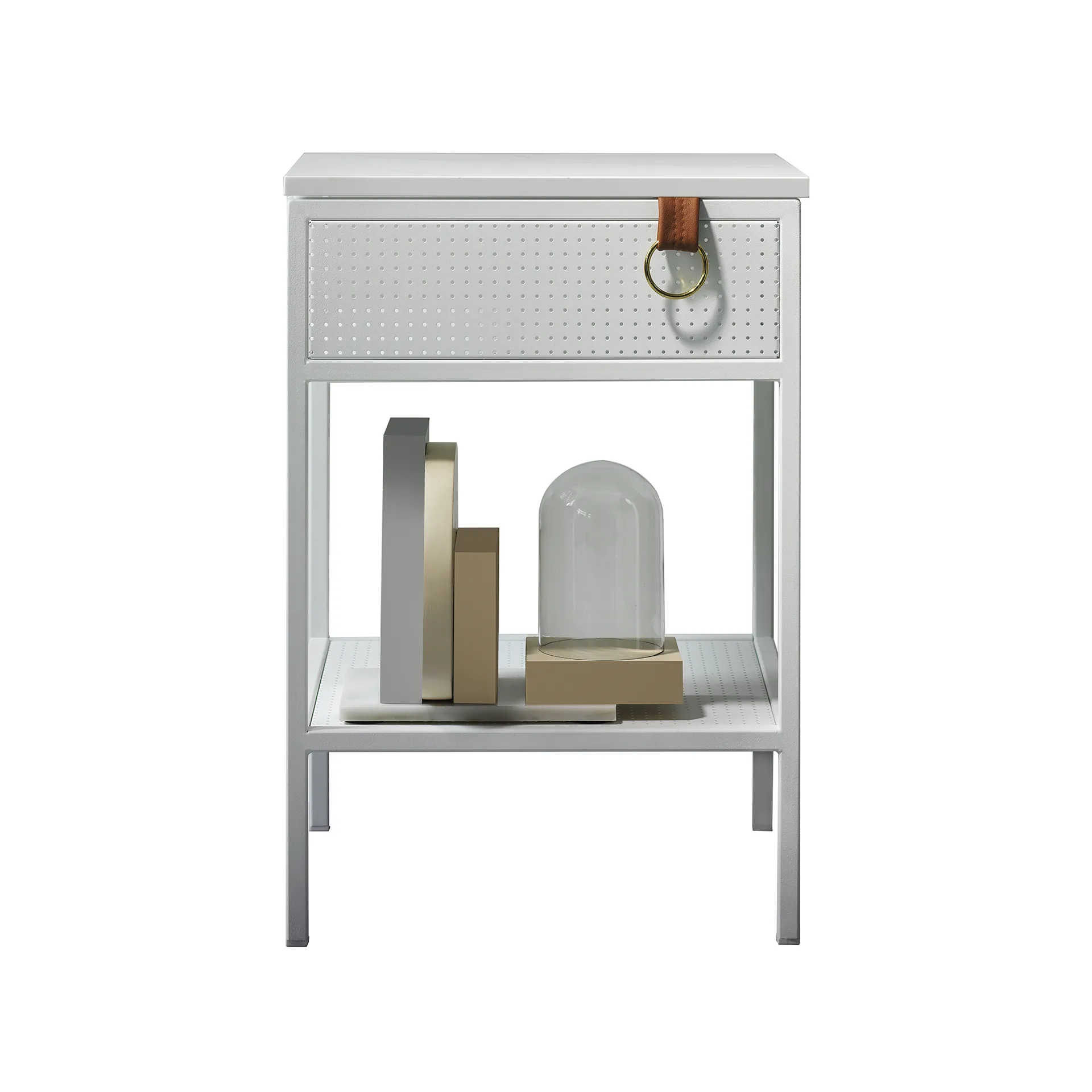 Tracy Beistelltisch, rechts, Weiß Maze