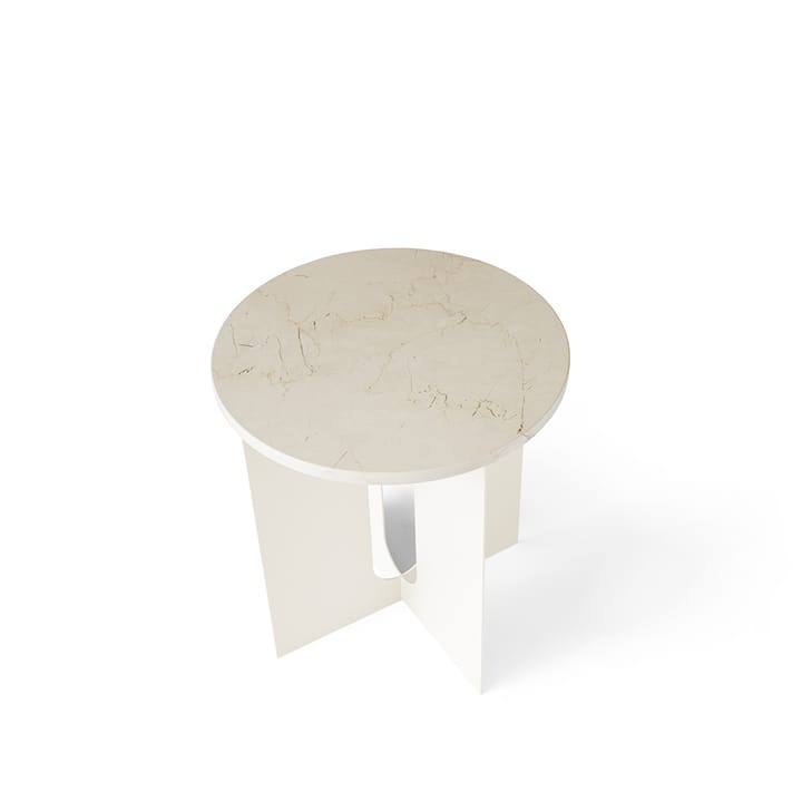 Androgyne Sideboard - Marble ivory, ø42cm, ivory Stahlgestell - MENU