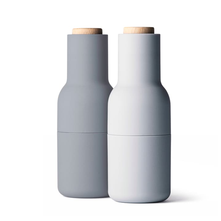 Bottle grinder Mühle 2er Pack special edition - concrete- feather (Holzdeckel) - MENU