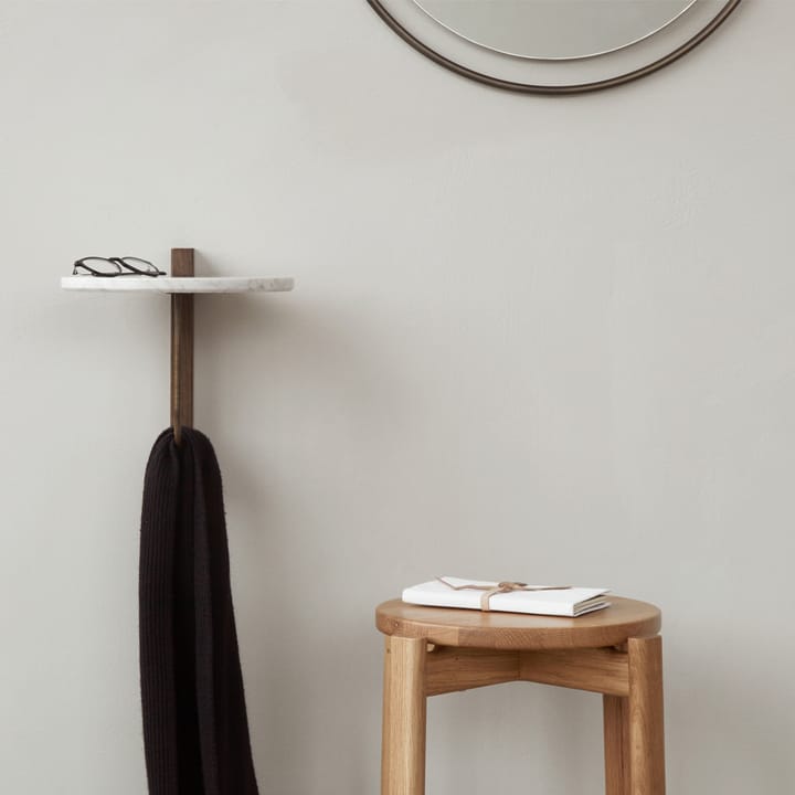 Corbel Wandregal - Marmor carrara, Dunkel gebeizte Eiche - MENU