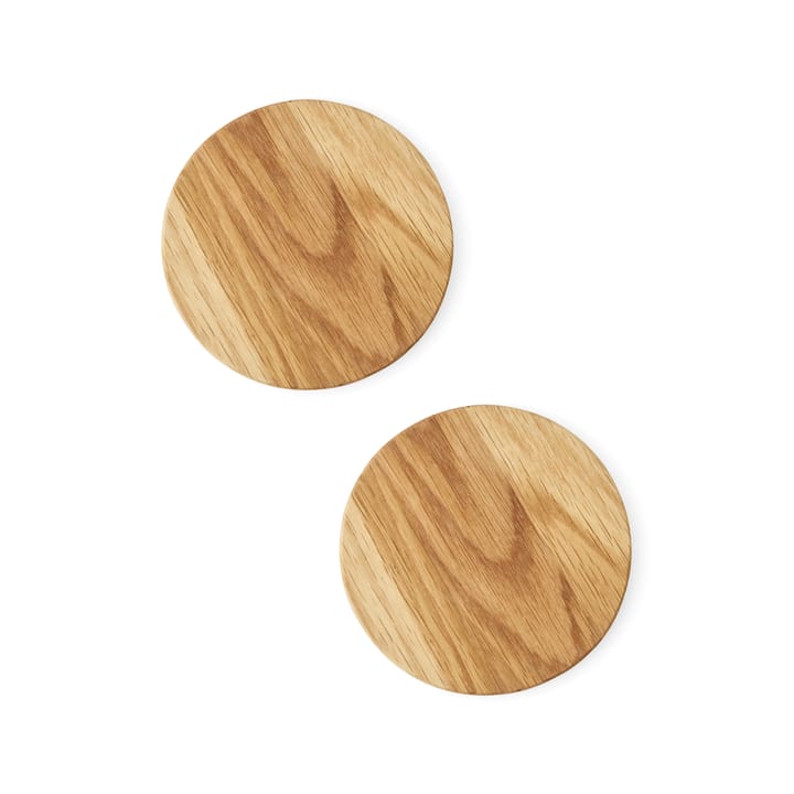 New Norm Glasuntersetzer aus Holz 2er Pack - Eiche geölt - MENU