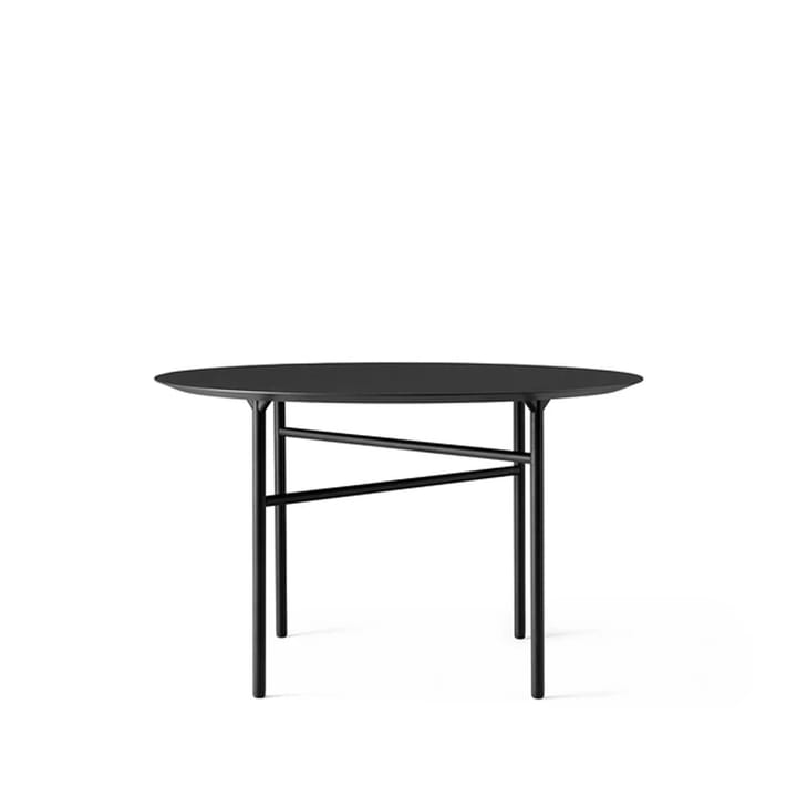 Snaregade Round Esstisch rund - Charcoal linoleum, ø120cm, Schwarzes Stahlgestell - MENU