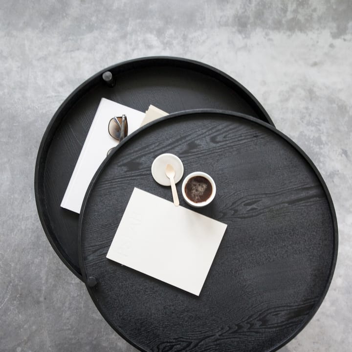 Turning Tisch - Esche schwarz gebeizt-Messing - MENU