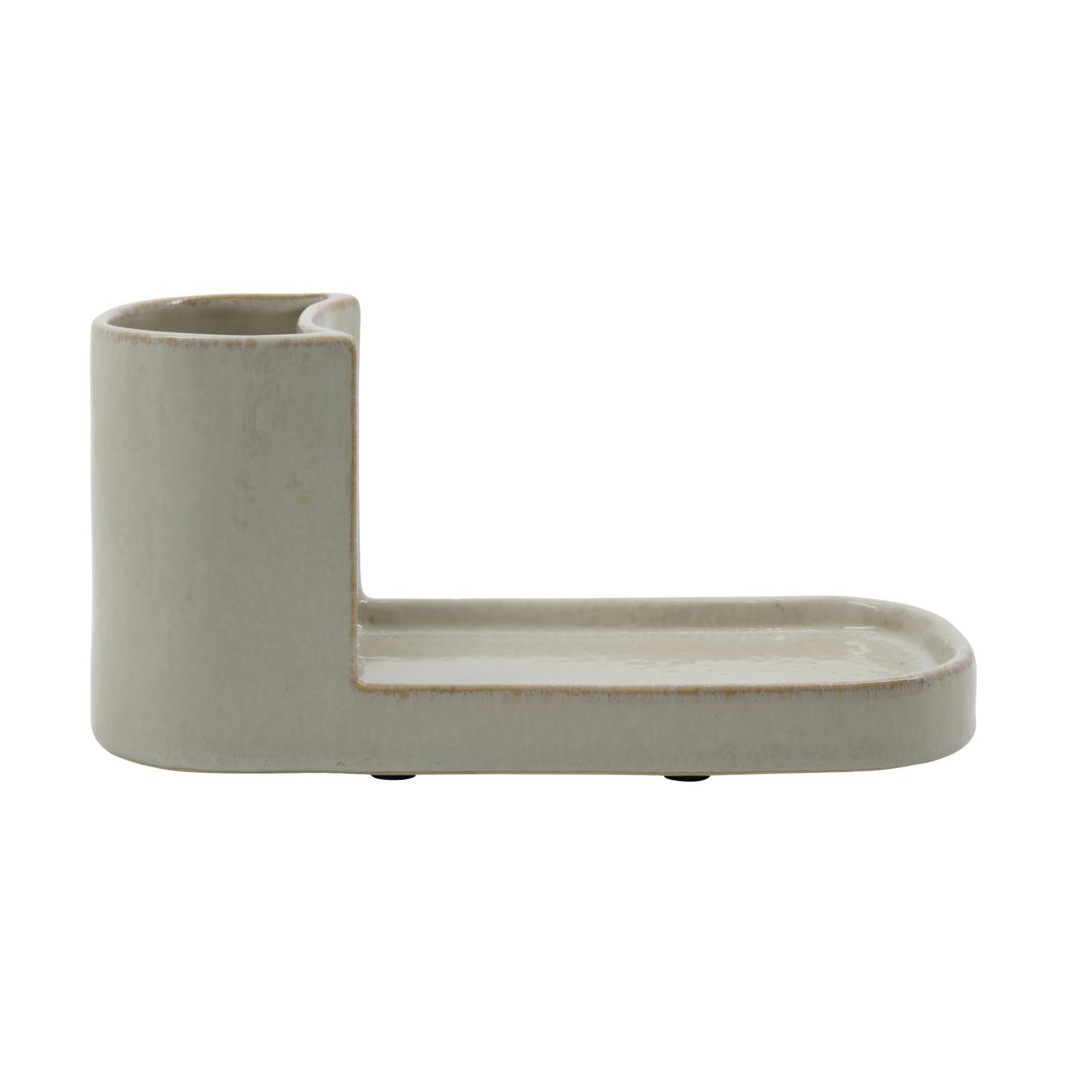 Meraki Datura Bürsten- und Seifenhalter Shellish grey