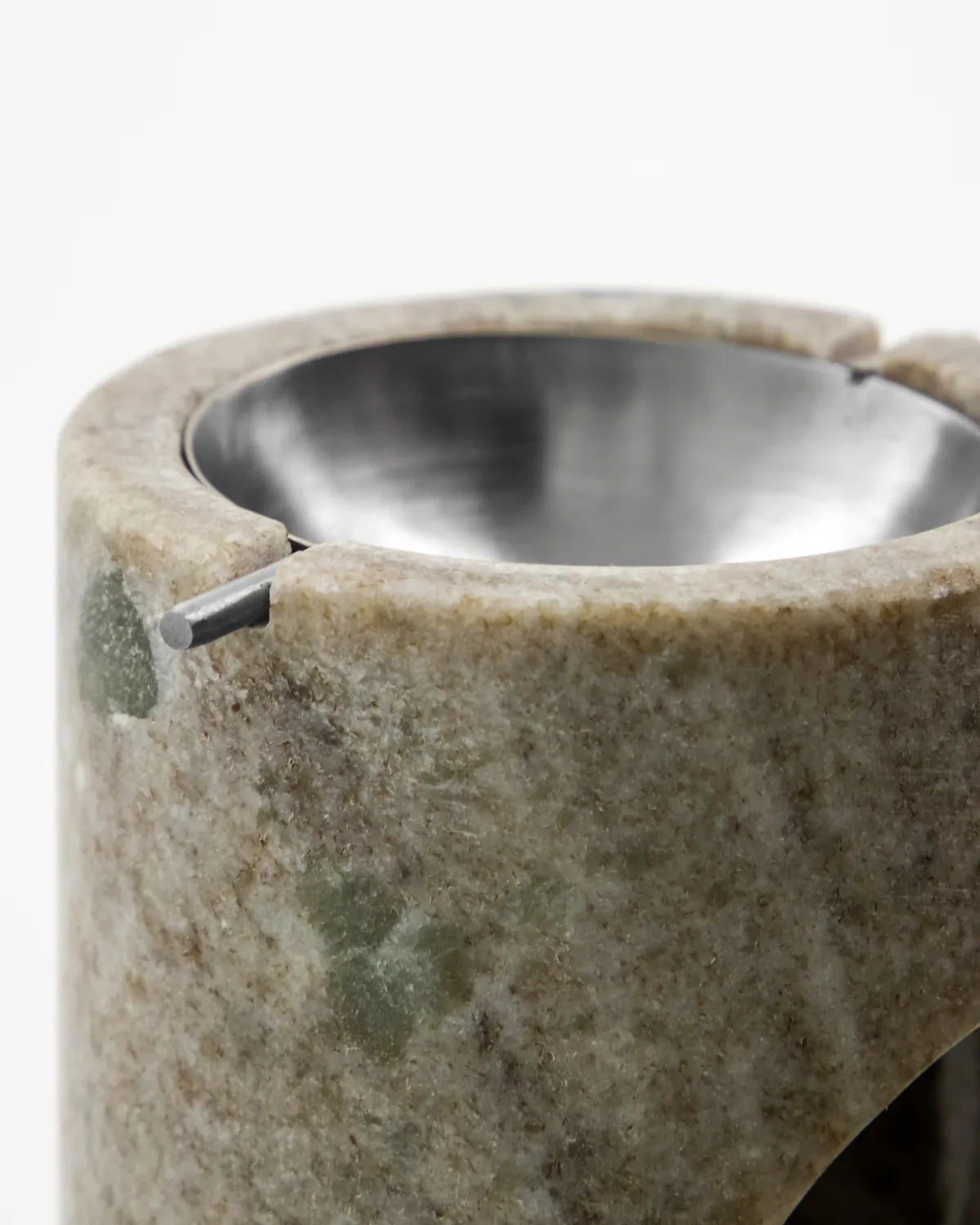 Marble Öl-Brenner, Beige, Silver finish Meraki