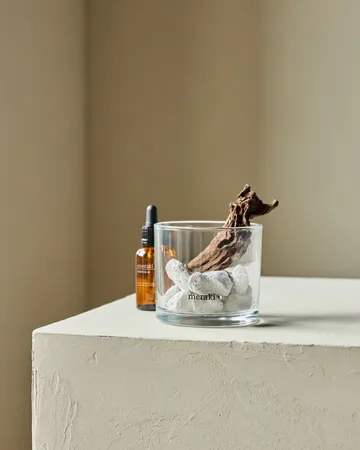 Meraki Duftdiffusor Lavastein und Holz inkl. Öl - Herbal calm, Weiß - Meraki