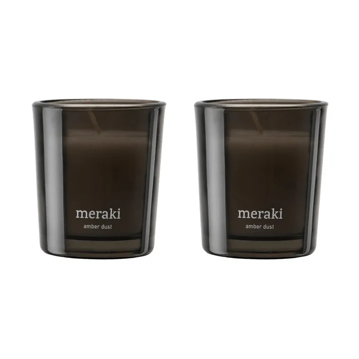 Meraki Duftkerze 12 Stunden 2er-Pack - Amberstaub - Meraki