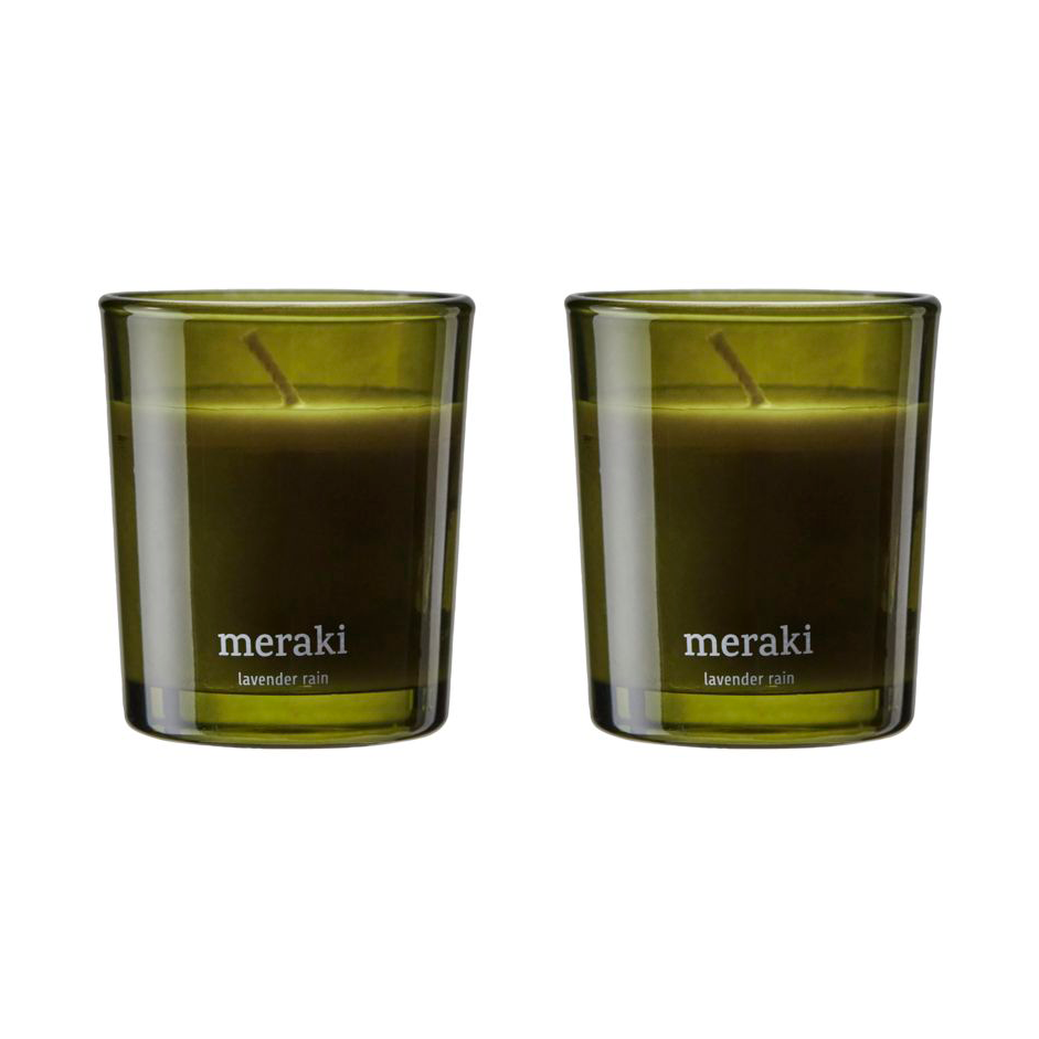 Meraki Meraki Duftkerze 12 Stunden 2er-Pack Lavendelregen