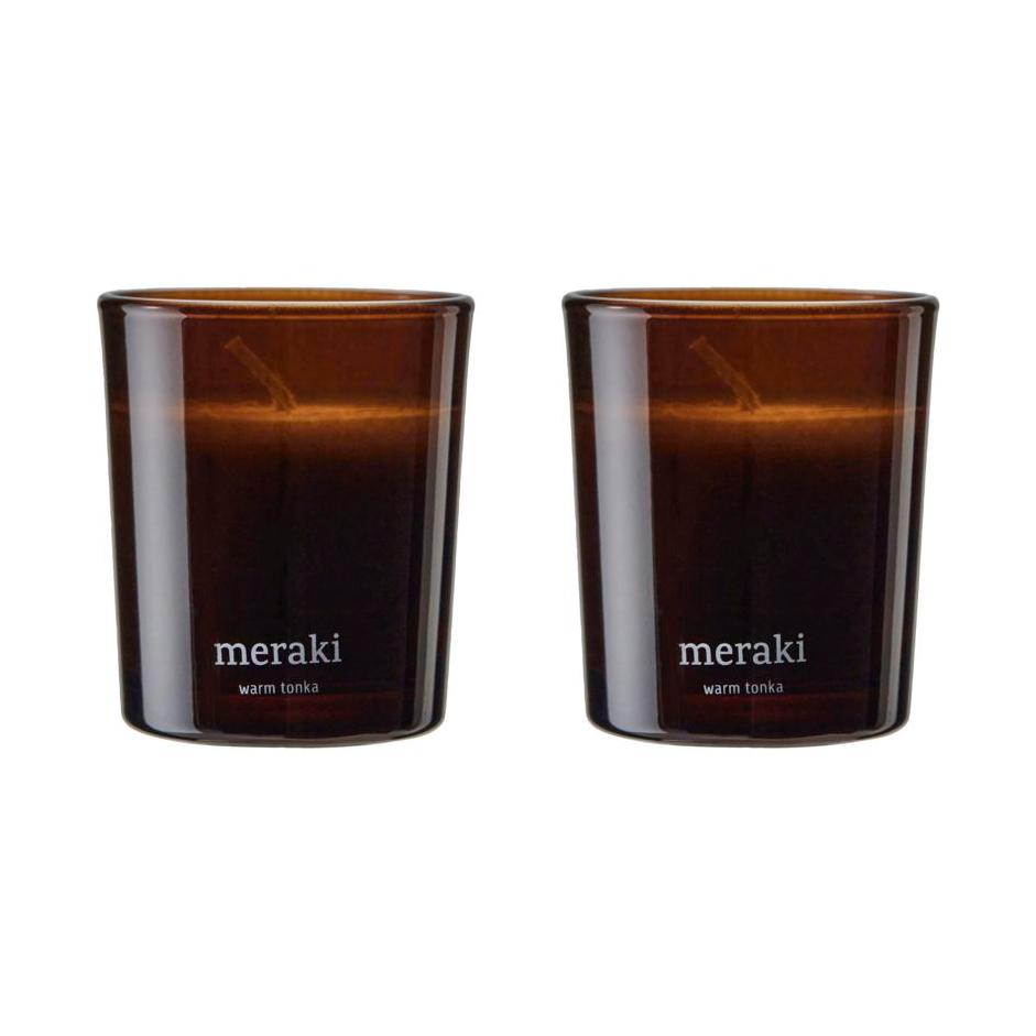 Meraki Meraki Duftkerze 12 Stunden 2er-Pack Warmer Tonka