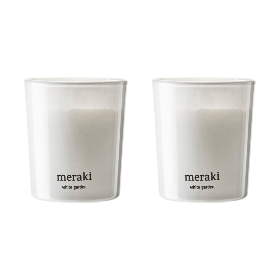 Meraki Meraki Duftkerze 12 Stunden 2er-Pack Weißer Garten