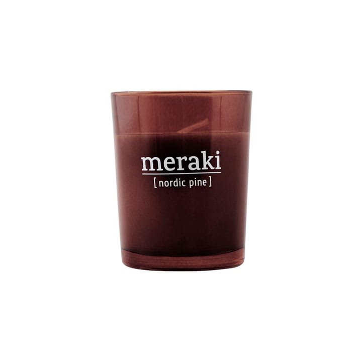 Meraki Duftkerze 12h braunes Glas - Nordic Pine - Meraki