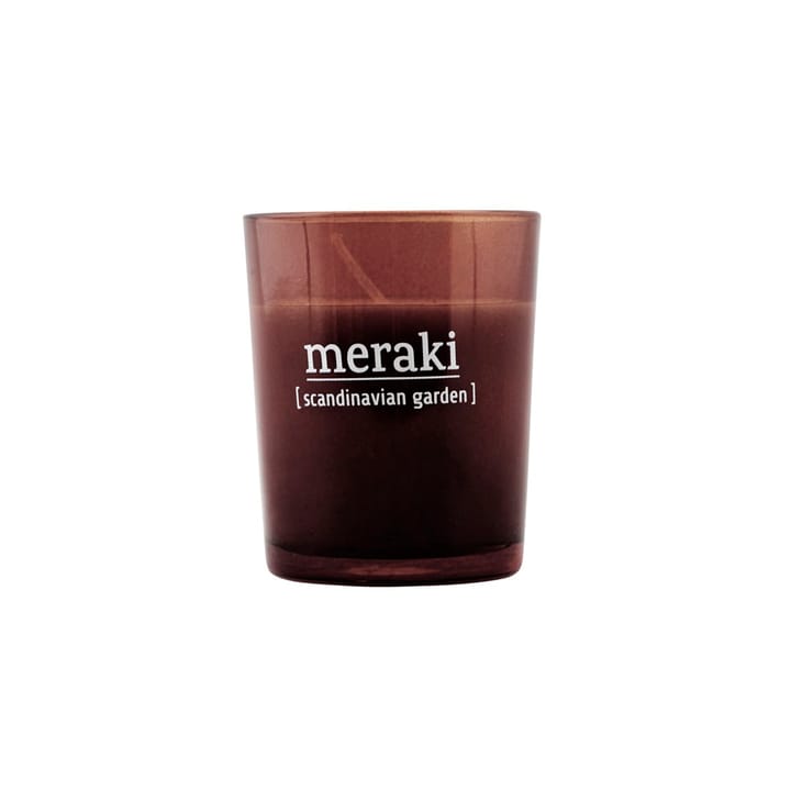 Meraki Duftkerze 12h braunes Glas, Scandinavian Garden Meraki