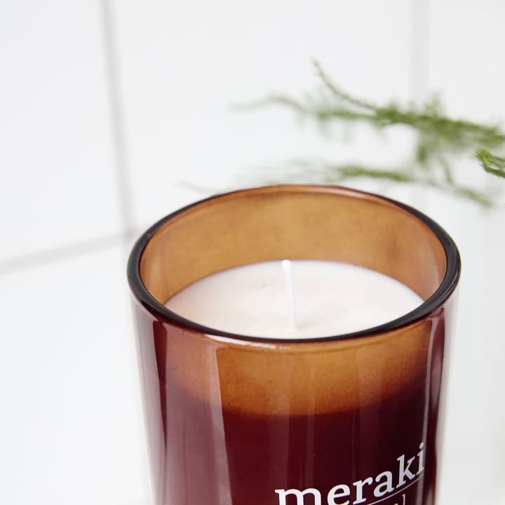 Meraki Duftkerze 12h braunes Glas - Scandinavian Garden - Meraki