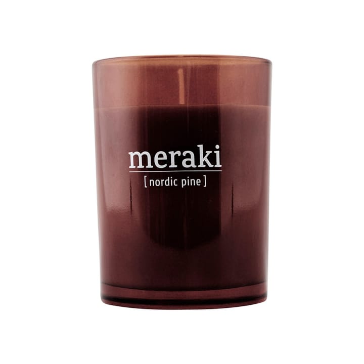 Meraki Duftkerze 35h braunes Glas - Nordic Pine - Meraki