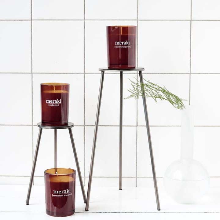 Meraki Duftkerze 35h braunes Glas, Nordic Pine Meraki