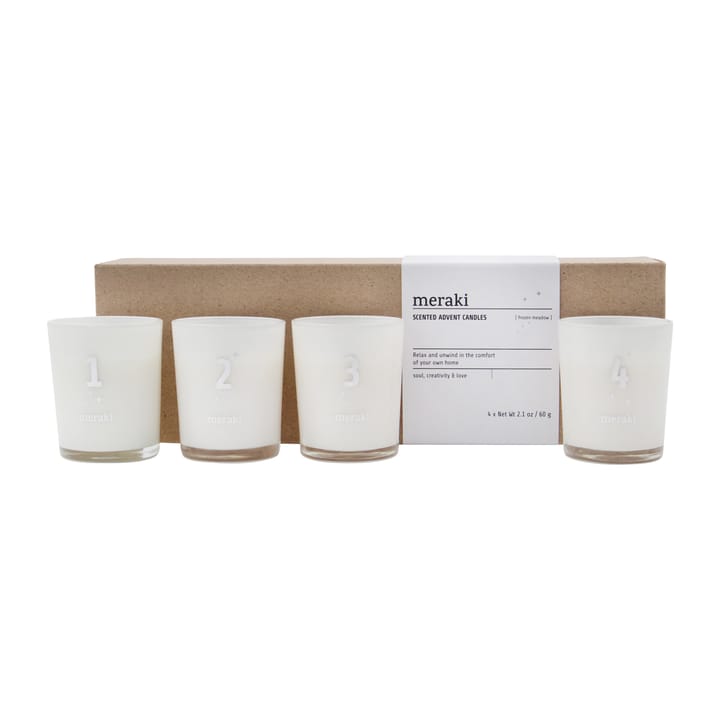 Meraki Duftkerze Advent 4er Pack, Frozen meadow Meraki