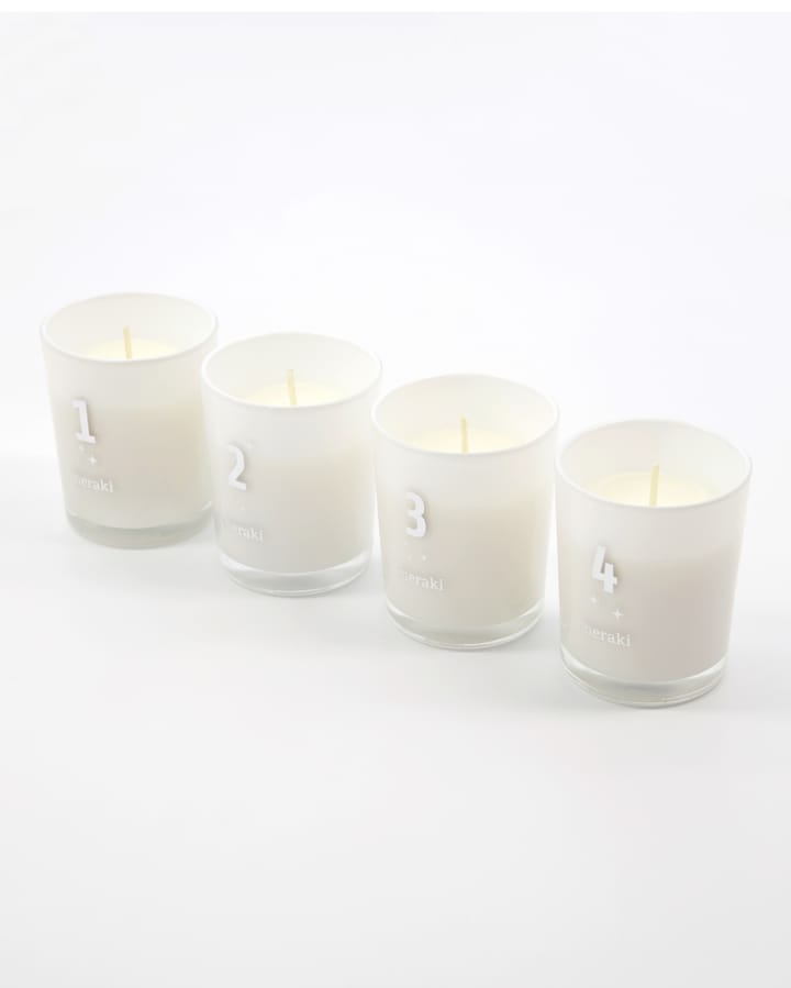 Meraki Duftkerze Advent 4er Pack, Frozen meadow Meraki