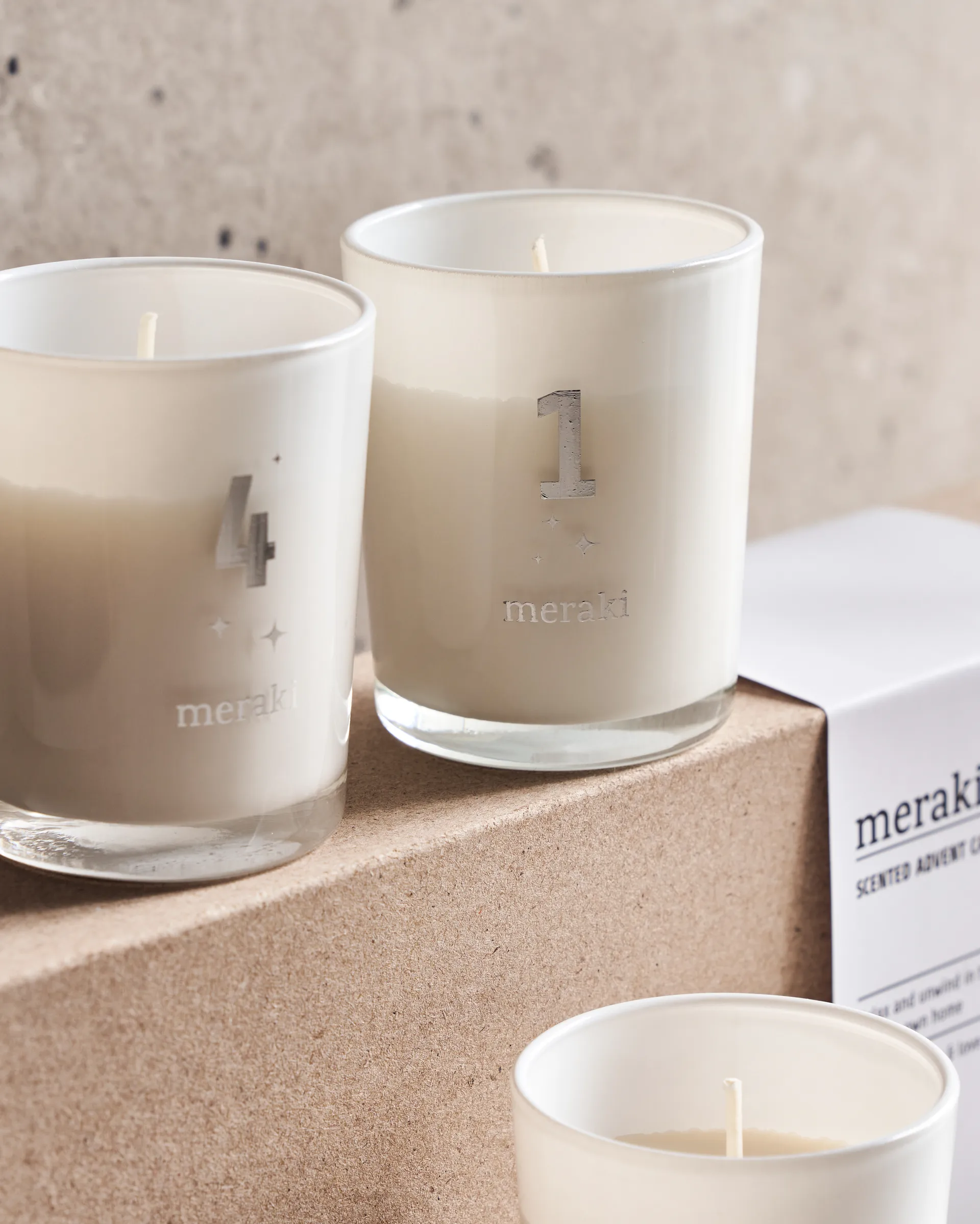 Meraki Duftkerze Advent 4er Pack, Frozen meadow Meraki