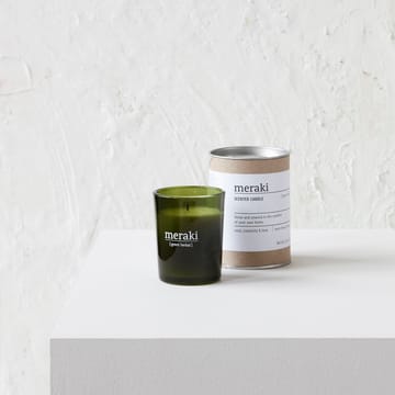 Meraki Duftkerze grünes Glas 12 Stunden - Green herbal - Meraki