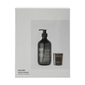 Meraki Geschenkset Handseife und Duftkerze - Deep valley-Amber dust - Meraki