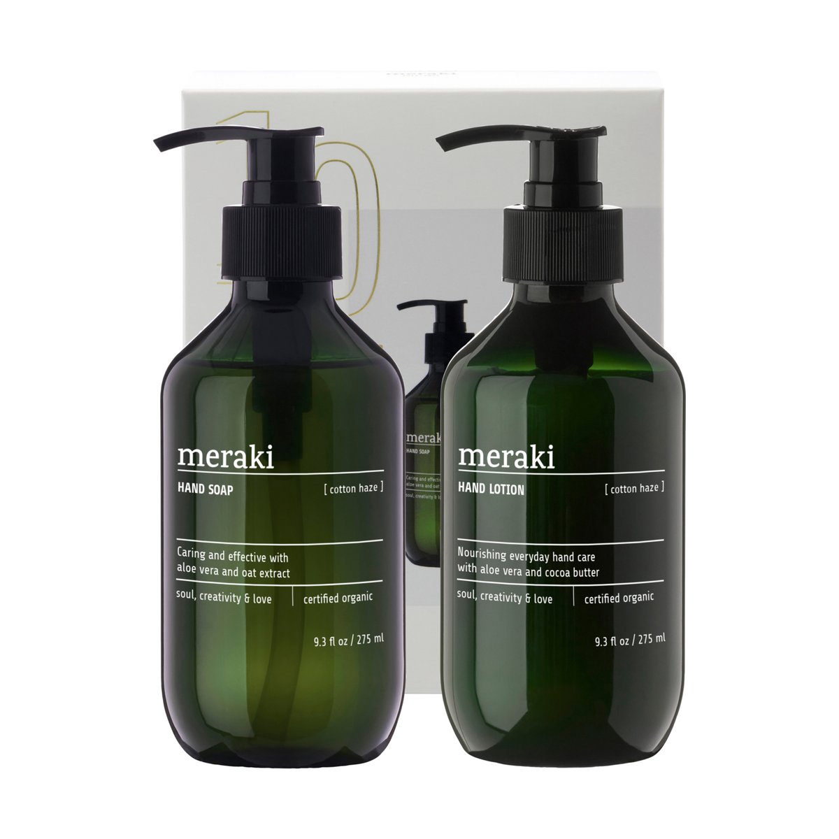 Meraki Meraki Geschenkset, Handseife und Handlotion Cotton Haze