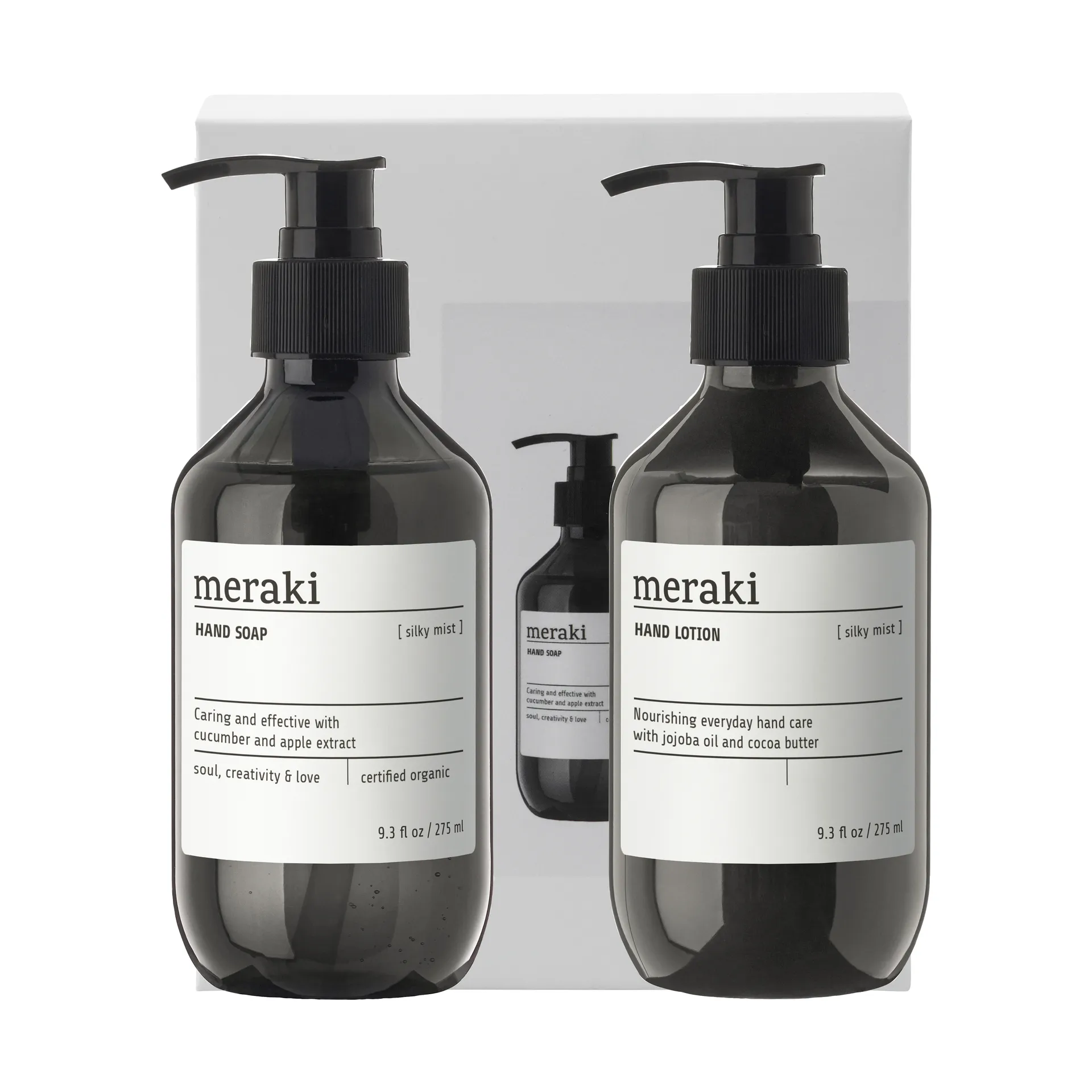 Meraki Geschenkset, Handseife und Handlotion, Silky Mist Meraki
