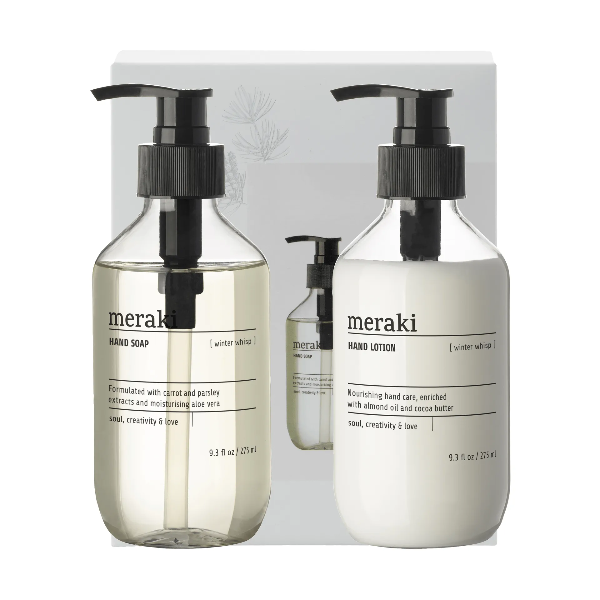 Meraki Geschenkset, Handseife und Handlotion, Winter whisp Meraki