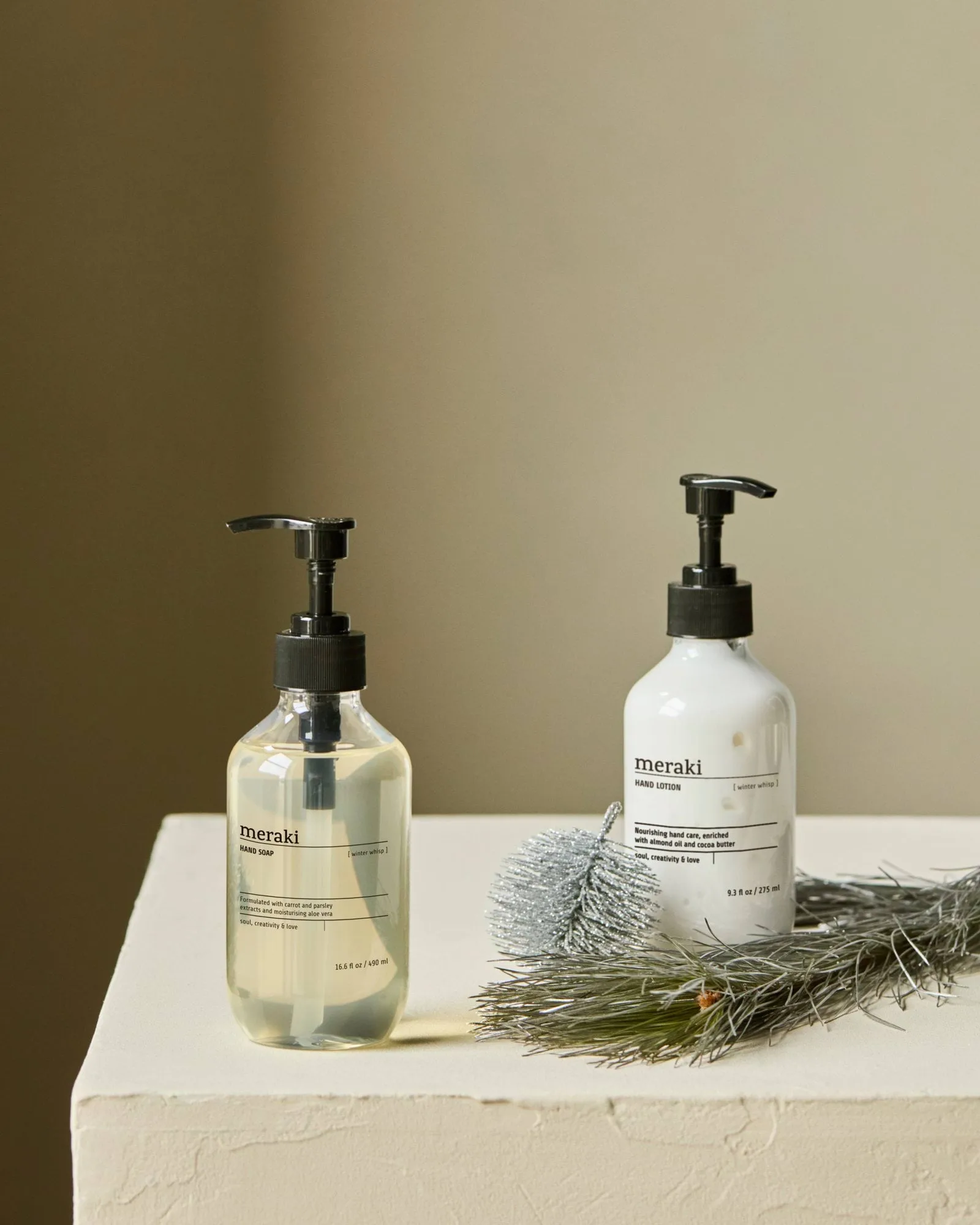Meraki Geschenkset, Handseife und Handlotion, Winter whisp Meraki