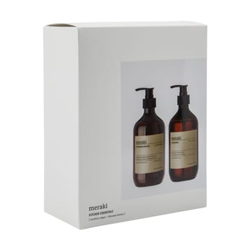 Meraki Geschenkset Handseife und Spülmittel - Peeling Nordstern, Blütenbrise - Meraki