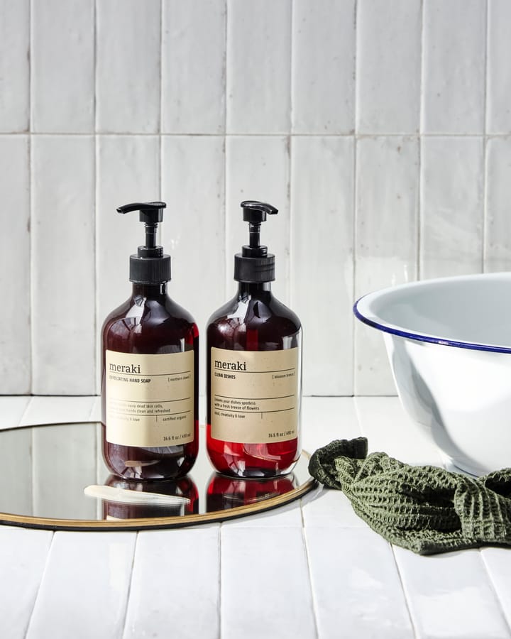 Meraki Geschenkset Handseife und Spülmittel, Peeling Nordstern, Blütenbrise Meraki