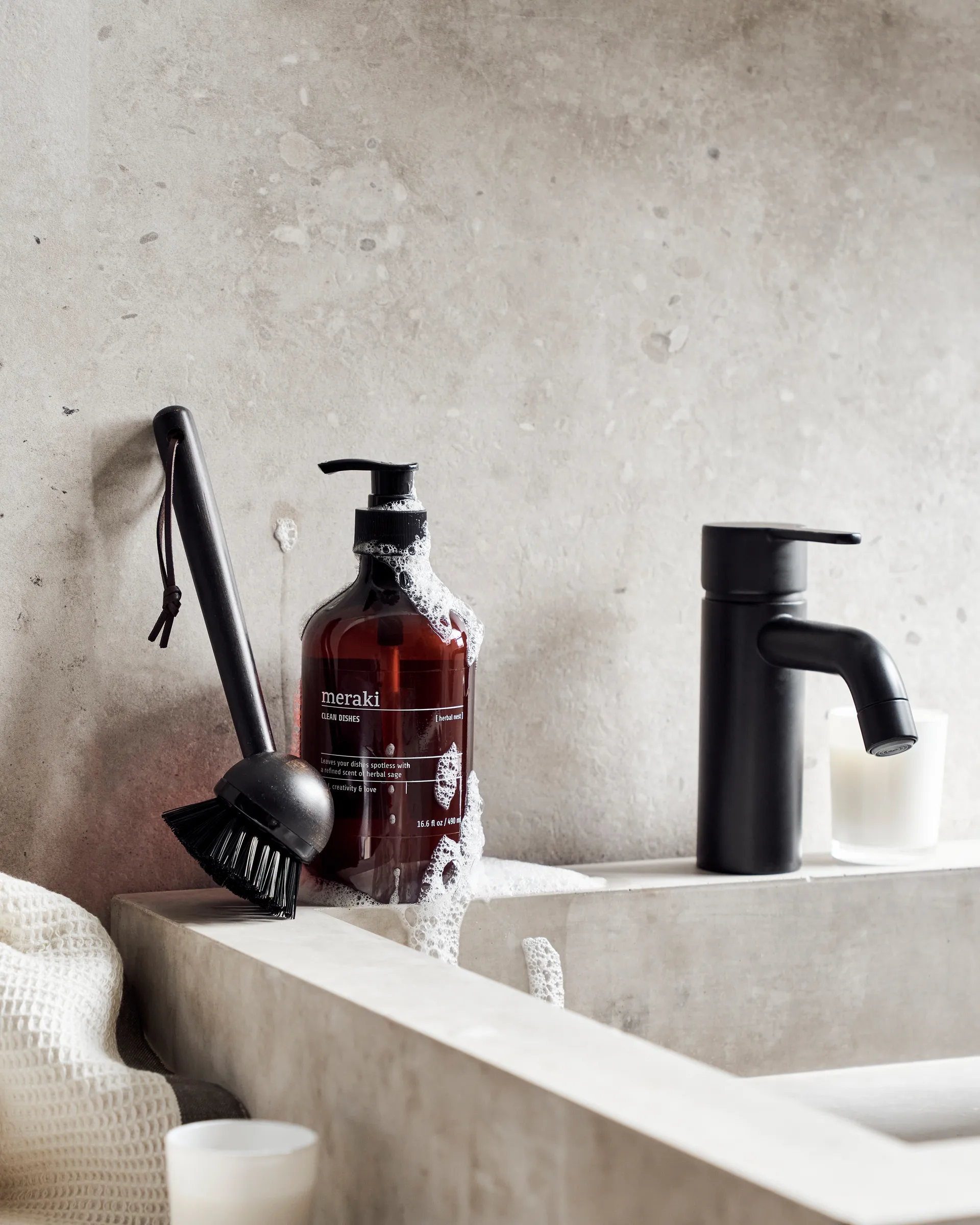 Meraki Geschenkset Spülmittel und Spülbürste, Herbal nest Meraki