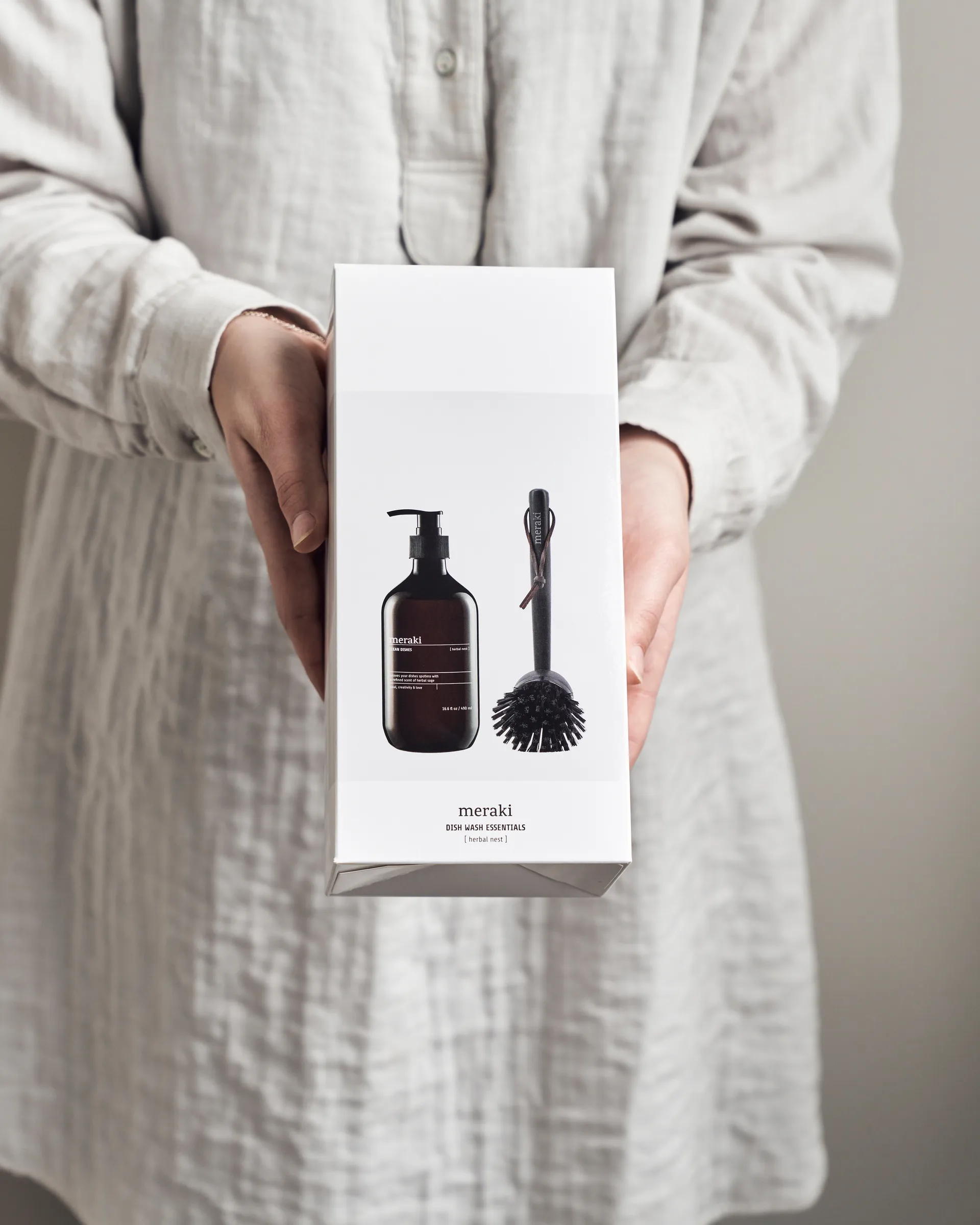 Meraki Geschenkset Spülmittel und Spülbürste, Herbal nest Meraki