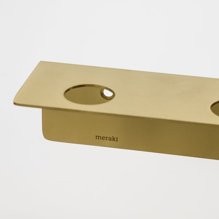 Meraki Regal mit Flaschenhalter und Haken - Messingfinish gebürstet - Meraki