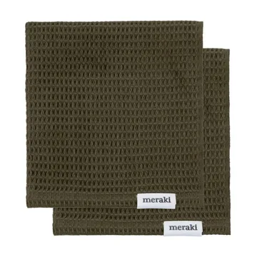 Pumila Geschirrtuch 30 x 30cm 2er Pack - Armeegrün - Meraki