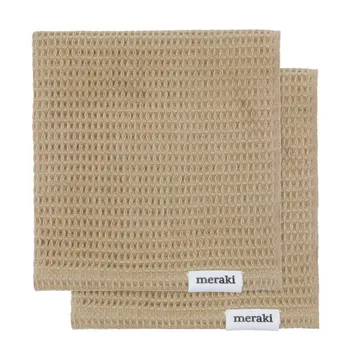 Pumila Geschirrtuch 30 x 30cm 2er Pack - Safari - Meraki