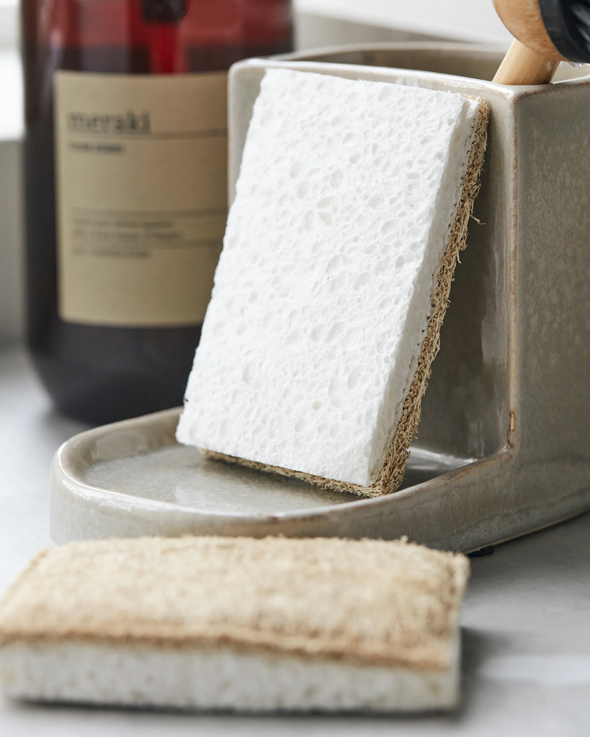 Reseda Reinigungsschwamm 2er Pack, Natur Meraki