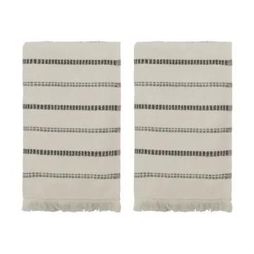 True Handtuch 2-teilig - Off-White-Schwarz, 50x100 cm - Meraki