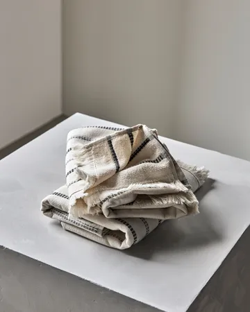 True Handtuch 2-teilig - Off-White-Schwarz, 50x100 cm - Meraki