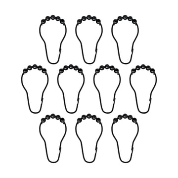 Aqua Haken f�ür Duschvorhang 10er Pack - Schwarz - Mette Ditmer
