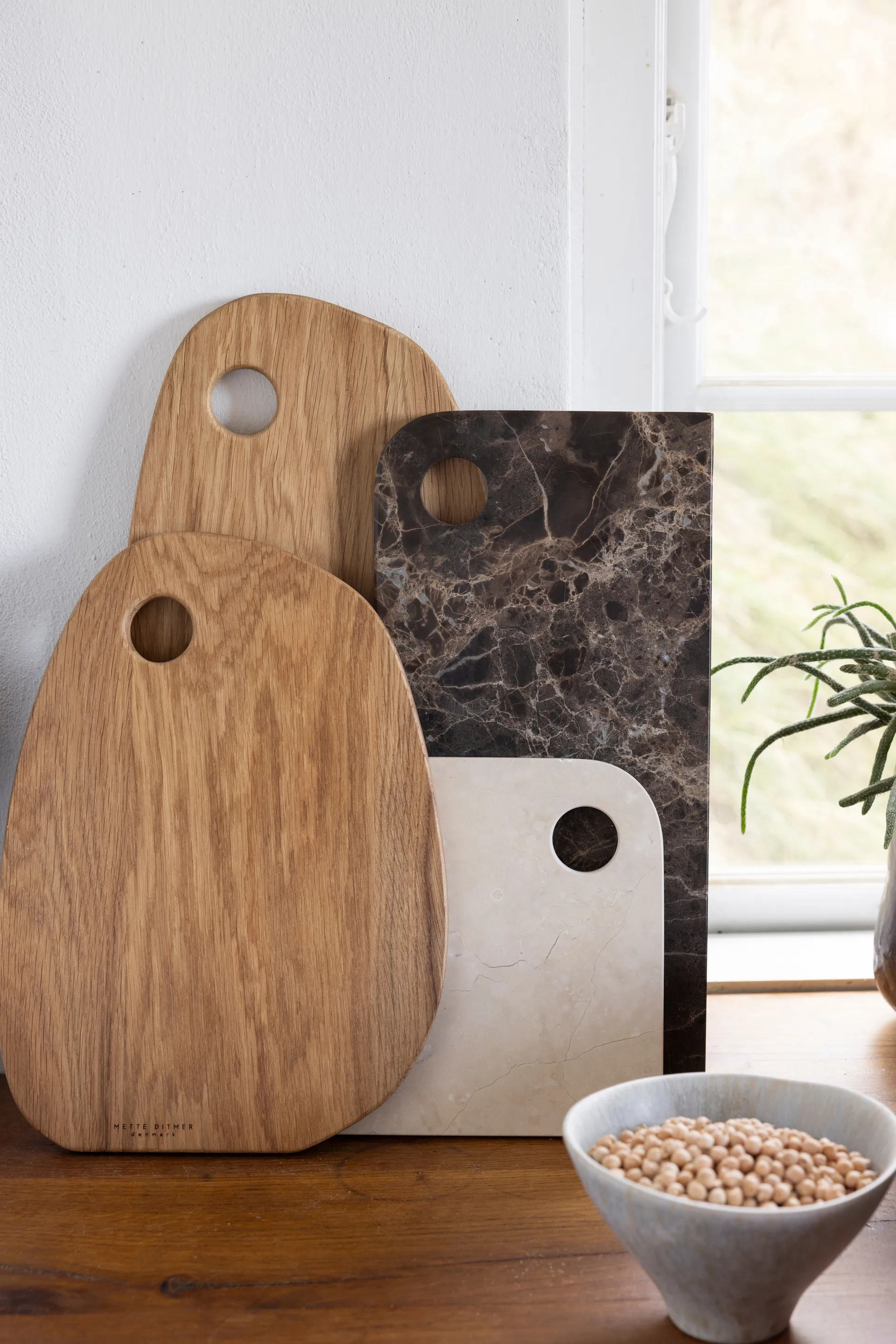 Authentic Schneidebrett, Natural, 23x44 cm Mette Ditmer