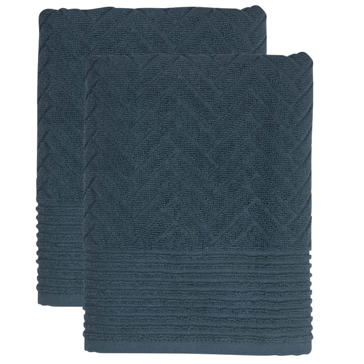 Brick Gästehandtuch 2er Pack, Midnight blue Mette Ditmer