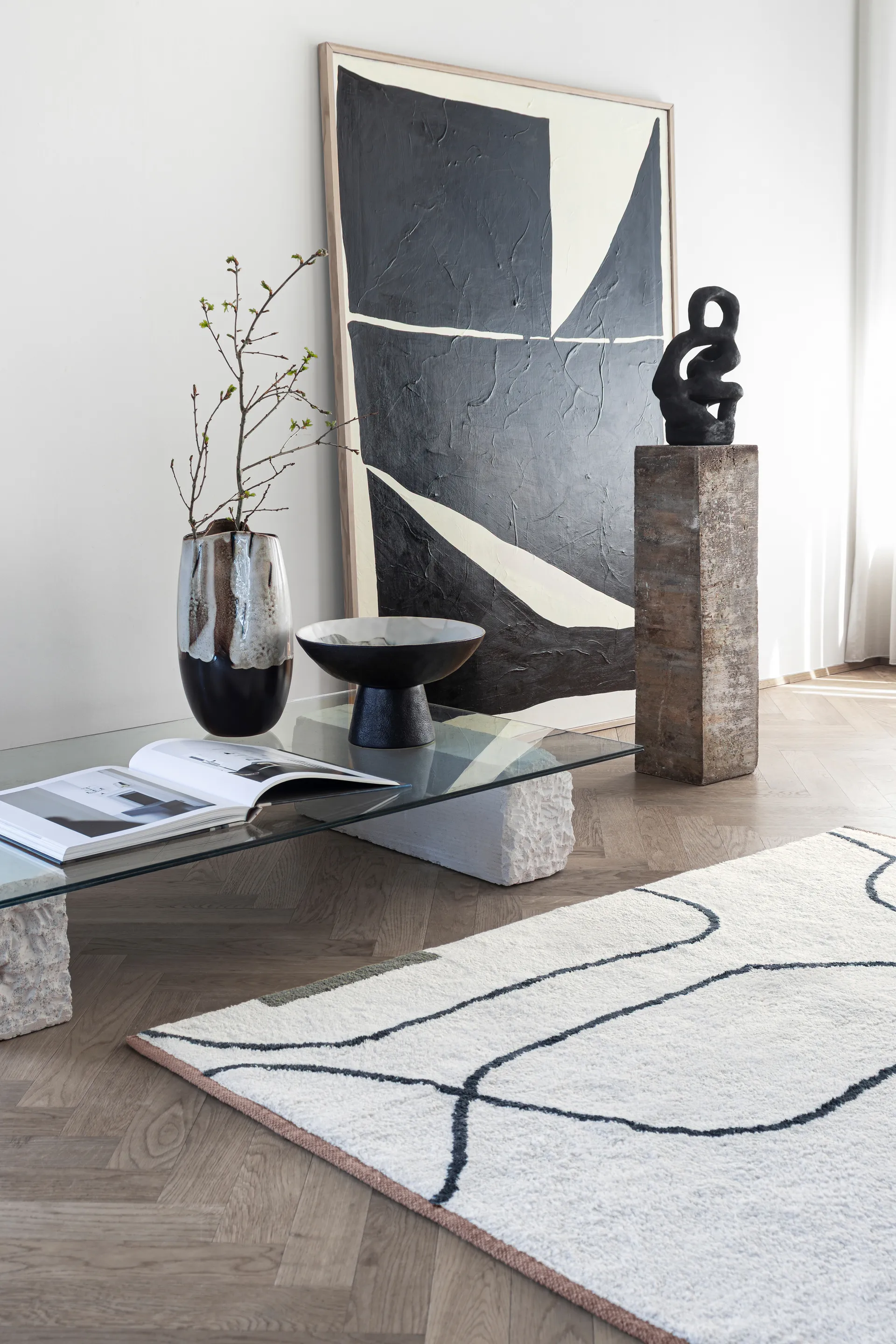 By Hand Vase gross 38,5 cm, Off-white Mette Ditmer