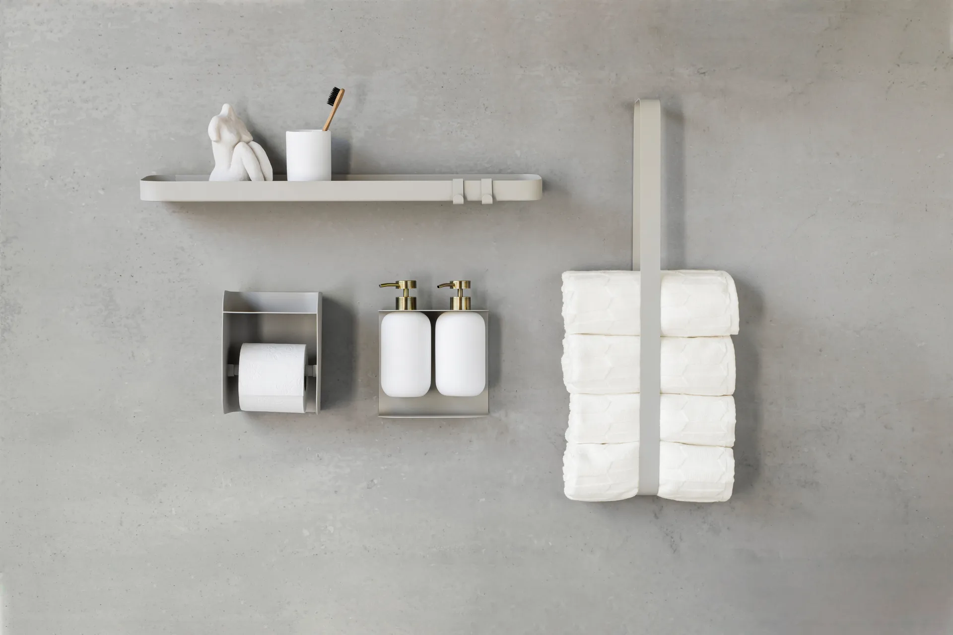 Carry Haken 4er Pack, Sand grey Mette Ditmer