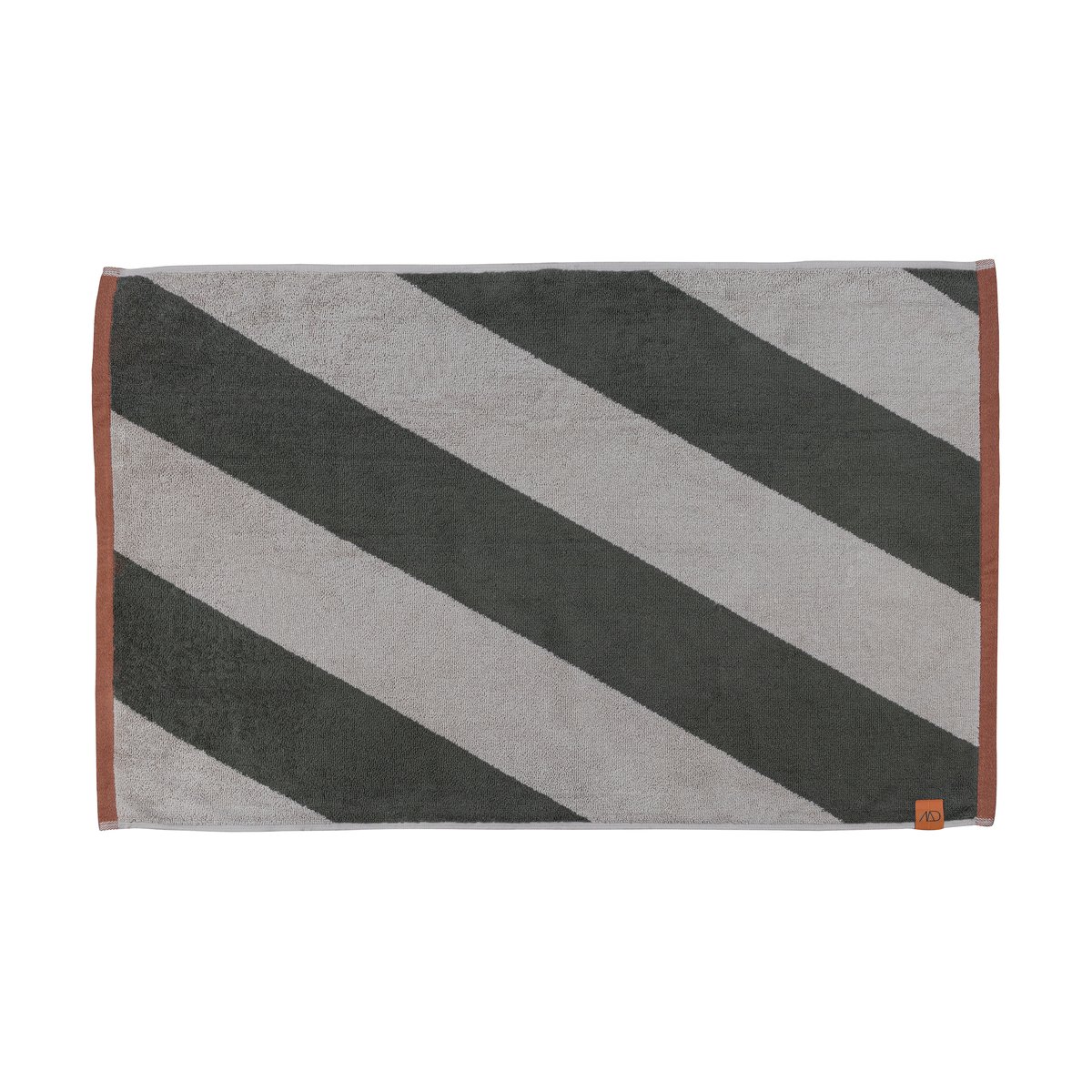 Mette Ditmer Diagonal Badezimmermatte 50x80 cm Dark olive