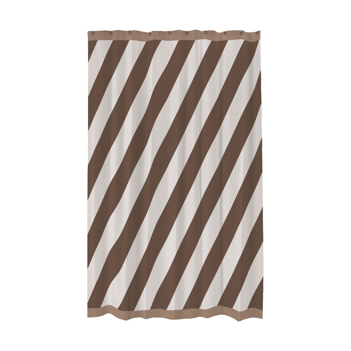 Mette Ditmer Diagonal Duschvorhang 150x200 cm Chocolate