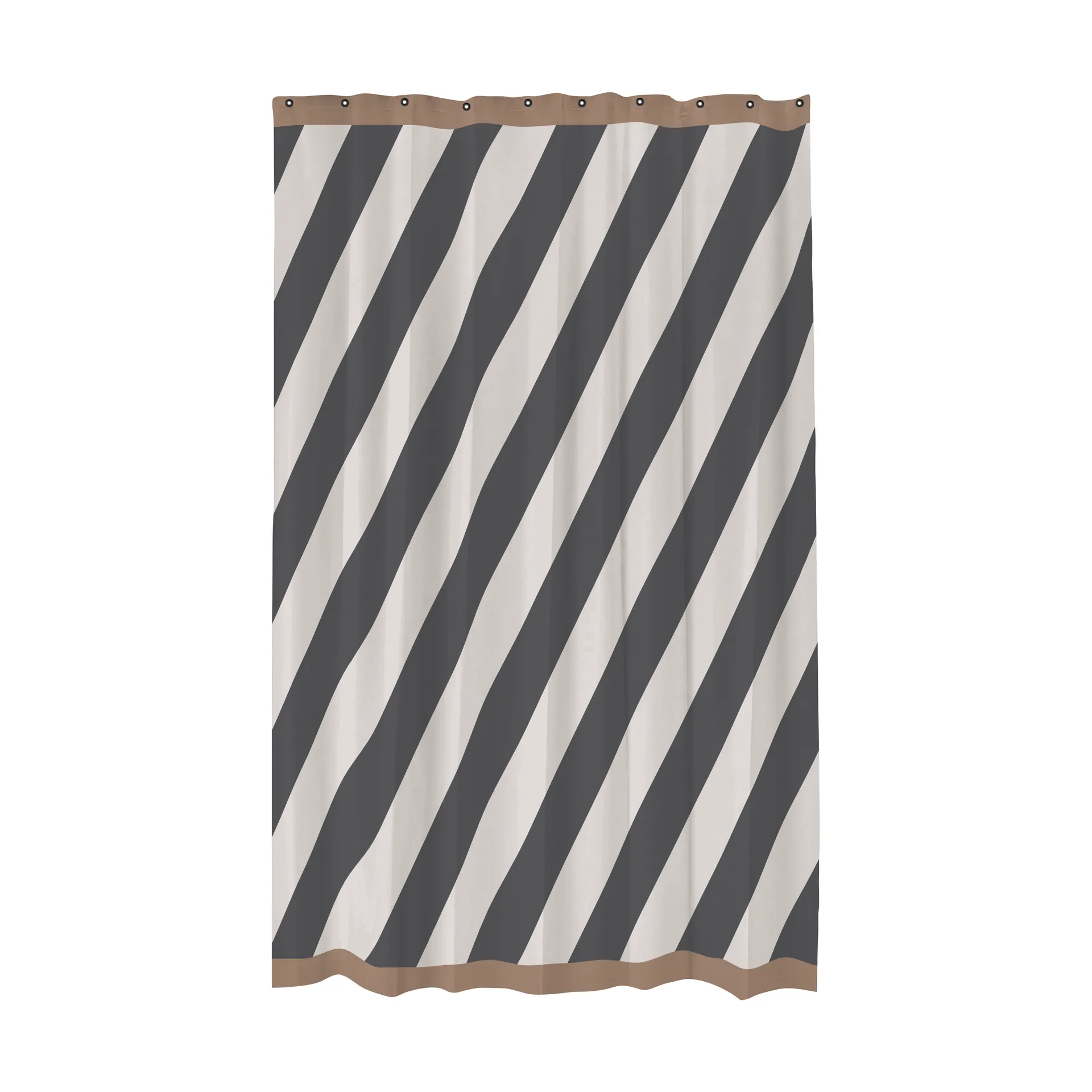 Diagonal Duschvorhang 150x200 cm, Dark grey Mette Ditmer