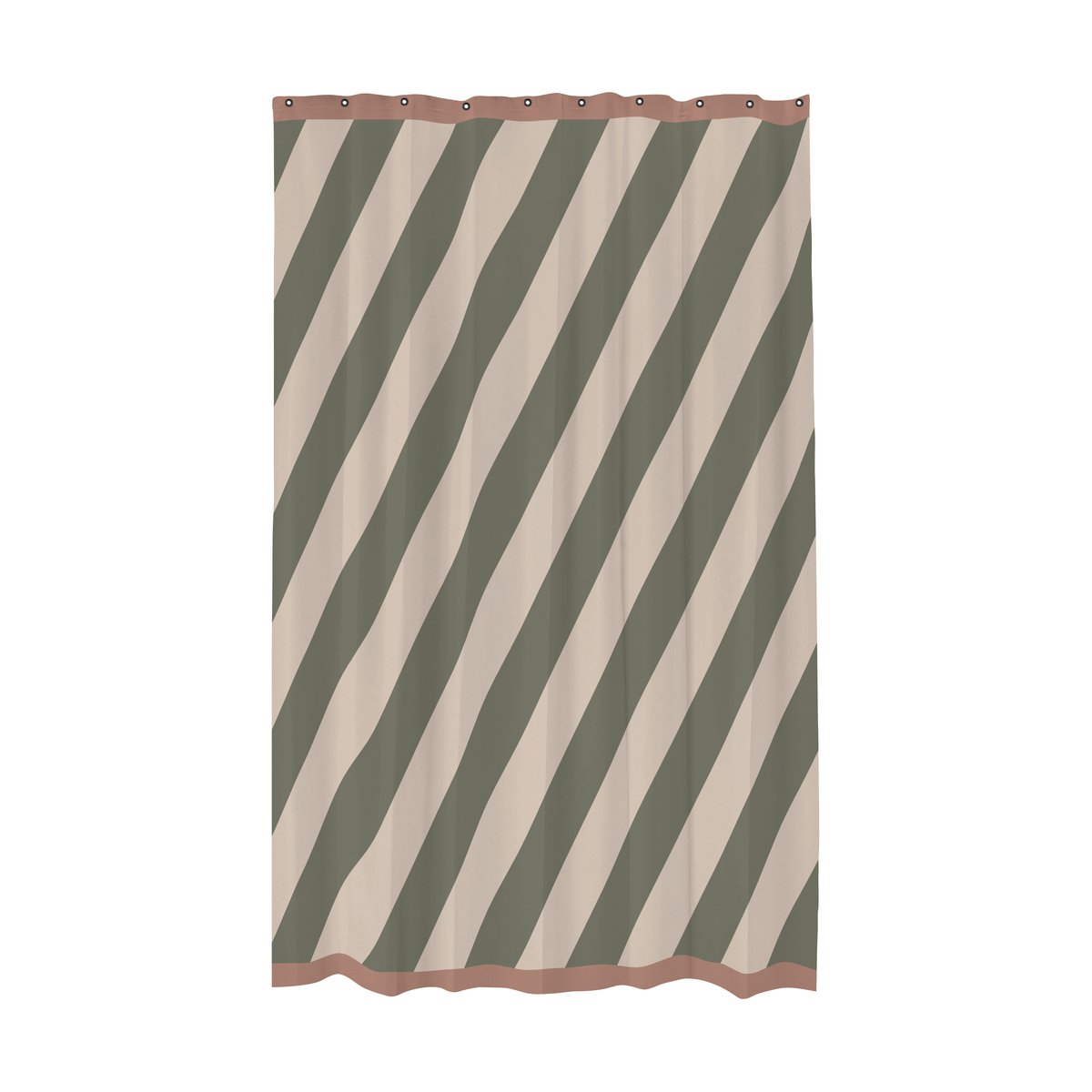 Mette Ditmer Diagonal Duschvorhang 150x200 cm Dark olive